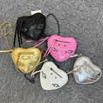 HEARTY HEART SHAPE CROSSBODY HANDBAG