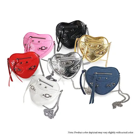 HEARTY HEART SHAPE CROSSBODY HANDBAG